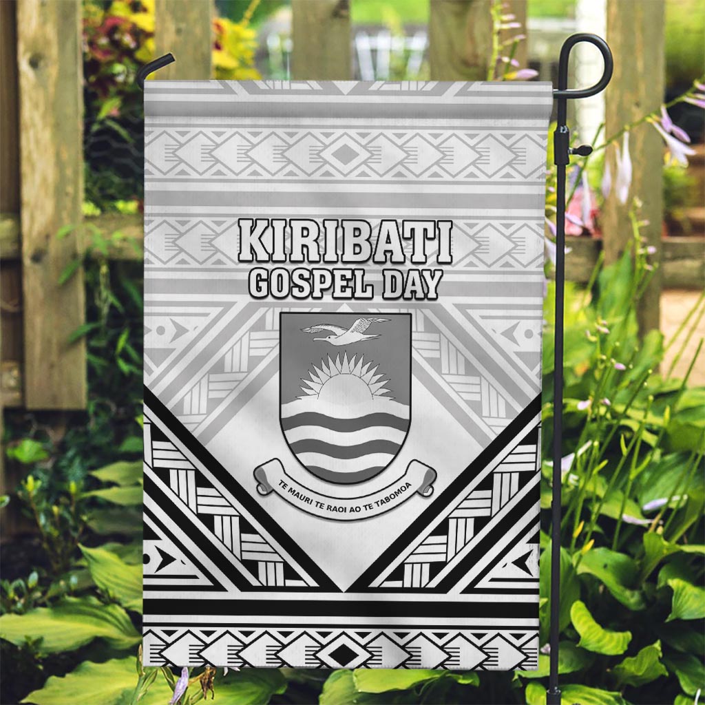 Kiribati Gospel Day Garden Flag Coat Of Arms Polynesian Pattern