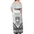 Personalised Kiribati Gospel Day Off Shoulder Maxi Dress Coat Of Arms Polynesian Pattern