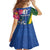 Solomon Islands Independence Day Family Matching Mermaid Dress and Hawaiian Shirt Coat Of Arms With Tropical Flowers