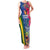 Solomon Islands Independence Day Family Matching Tank Maxi Dress and Hawaiian Shirt Coat Of Arms With Tropical Flowers