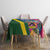 Solomon Islands Independence Day Tablecloth Coat Of Arms With Tropical Flowers