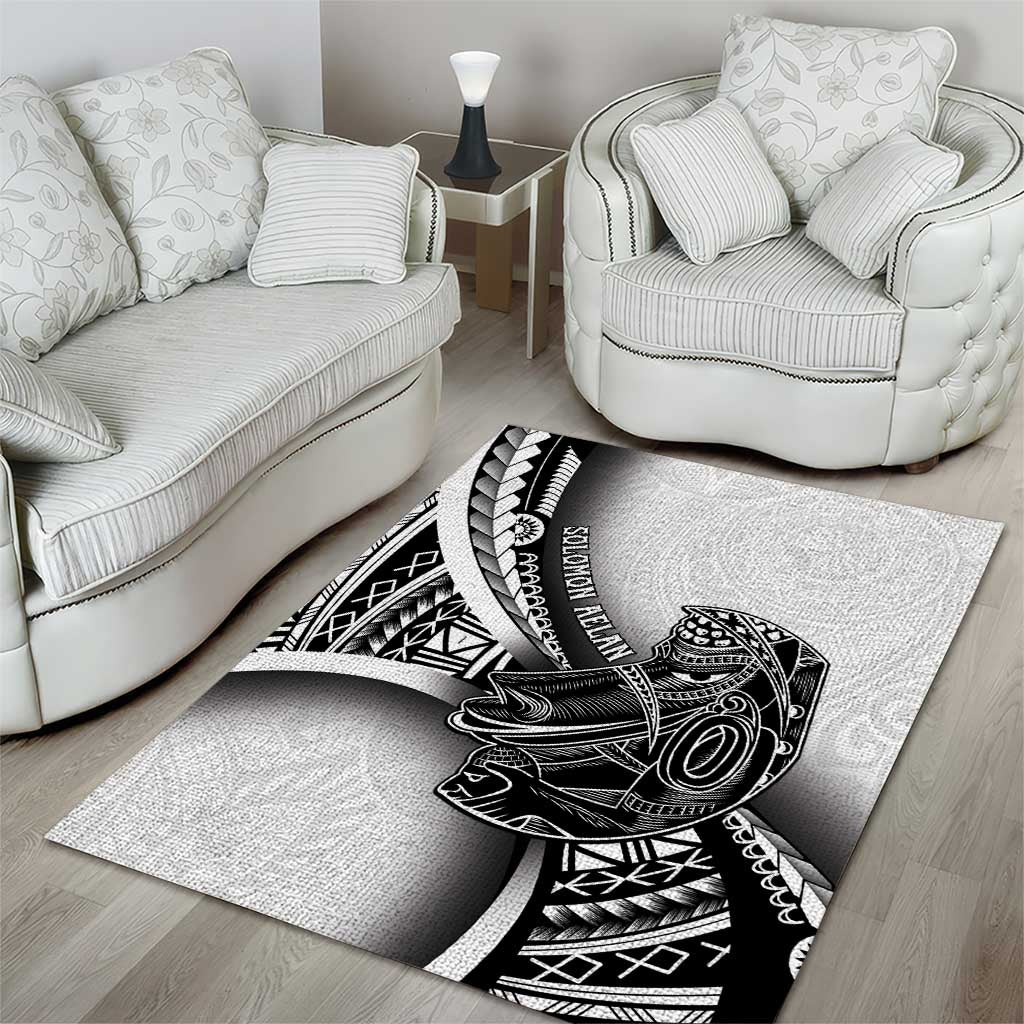 Solomon Islands Nguzunguzu Area Rug Polynesian Tribal Pattern