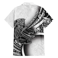 Solomon Islands Nguzunguzu Family Matching Off The Shoulder Long Sleeve Dress and Hawaiian Shirt Polynesian Tribal Pattern