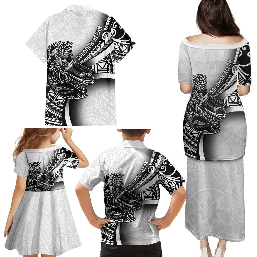 Solomon Islands Nguzunguzu Family Matching Puletasi and Hawaiian Shirt Polynesian Tribal Pattern