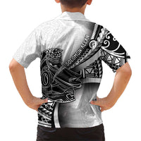 Solomon Islands Nguzunguzu Family Matching Short Sleeve Bodycon Dress and Hawaiian Shirt Polynesian Tribal Pattern