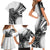 Solomon Islands Nguzunguzu Family Matching Short Sleeve Bodycon Dress and Hawaiian Shirt Polynesian Tribal Pattern