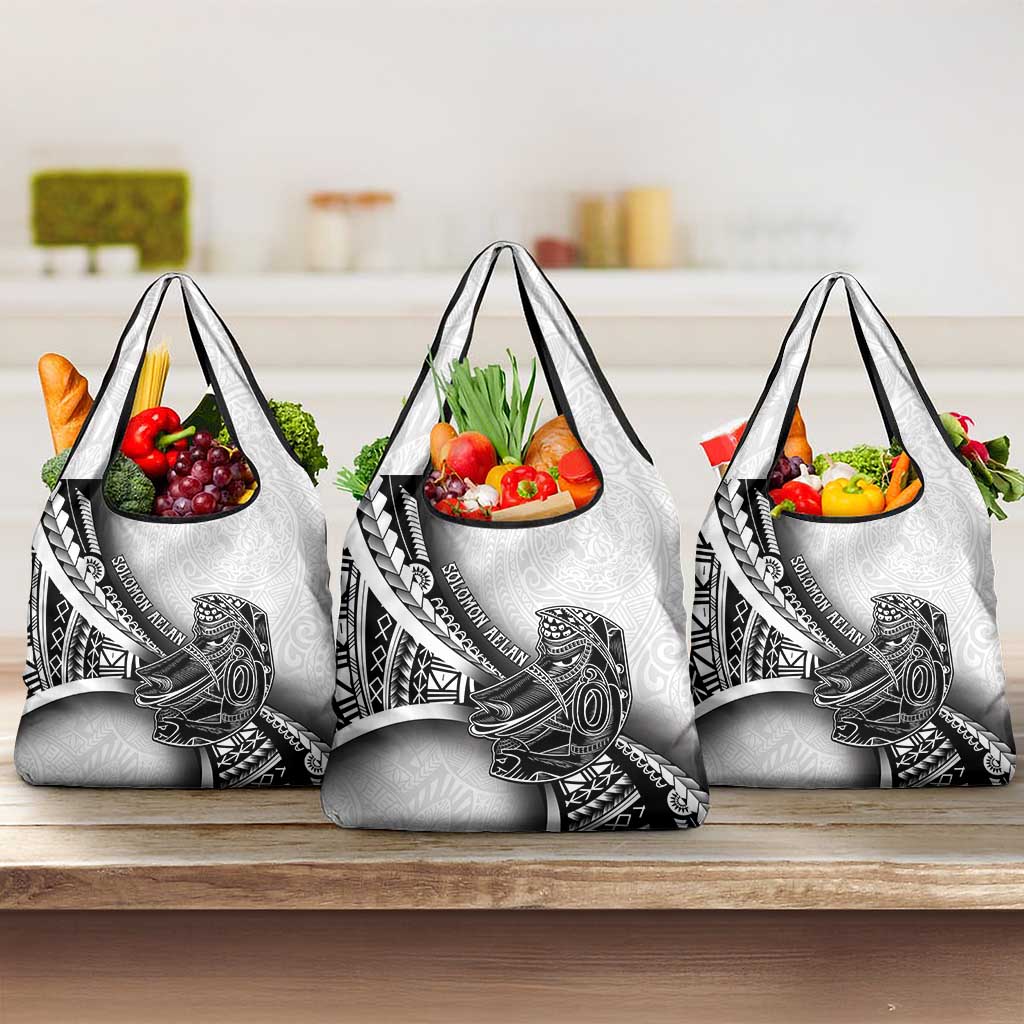 Solomon Islands Nguzunguzu Grocery Bag Polynesian Tribal Pattern