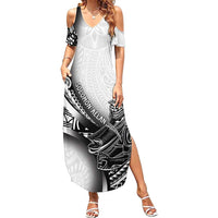 Solomon Islands Nguzunguzu Summer Maxi Dress Polynesian Tribal Pattern