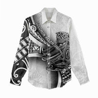 Solomon Islands Nguzunguzu Women Casual Shirt Polynesian Tribal Pattern