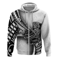 Solomon Islands Nguzunguzu Zip Hoodie Polynesian Tribal Pattern