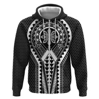 Philippines Batok Tribal Inspired Tattoo Black Hoodie LT05 Zip Hoodie Black - Polynesian Pride