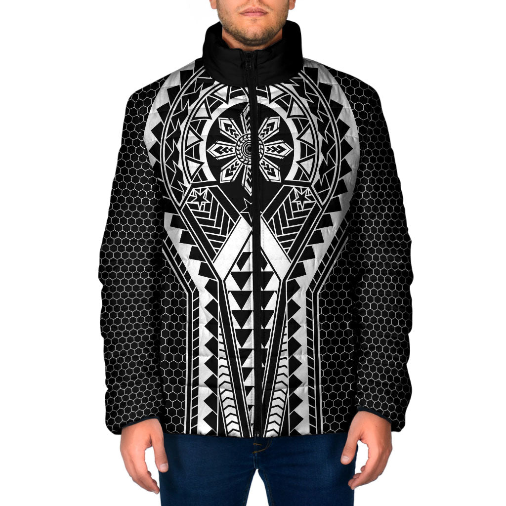 Philippines Batok Tribal Inspired Tattoo Black Padded Jacket LT05 Men Black - Polynesian Pride