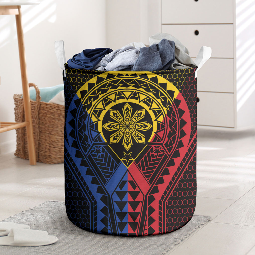 Philippines Batok Tribal Inspired Tattoo Laundry Basket LT05 Multicolor - Polynesian Pride