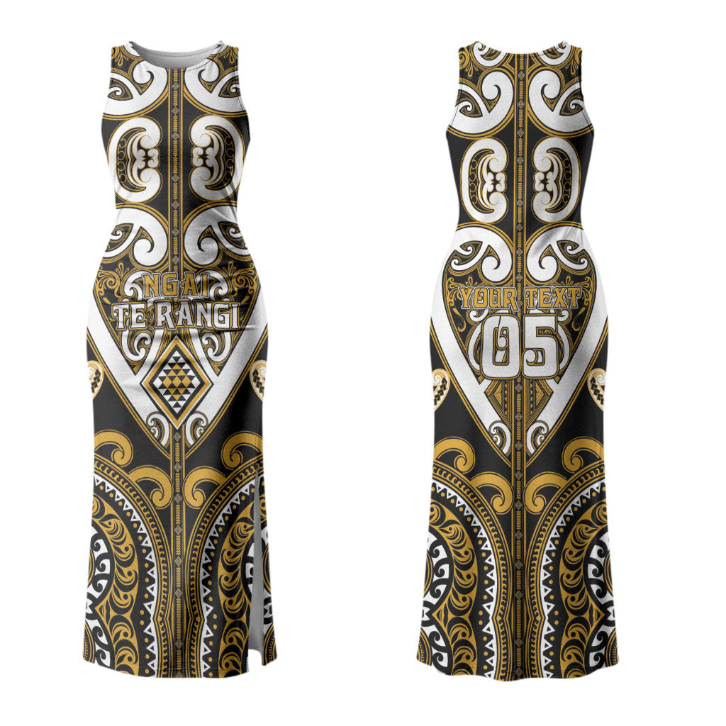 Custom Aotearoa Ngai Te Rangi Couples Matching Tank Maxi Dress and Hawaiian Shirt Maori Tribal Pattern LT05 - Polynesian Pride