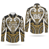 Custom Aotearoa Ngai Te Rangi Couples Matching Tank Maxi Dress and Long Sleeve Button Shirt Maori Tribal Pattern LT05 - Polynesian Pride