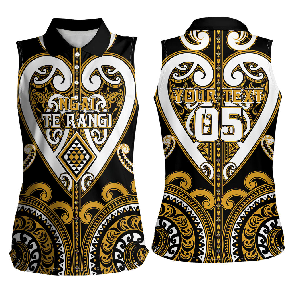 Custom Aotearoa Ngai Te Rangi Women Sleeveless Polo Shirt Maori Tribal Pattern LT05 - Polynesian Pride