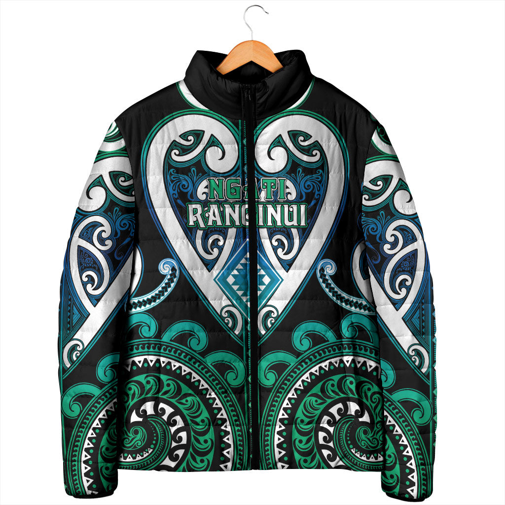 Custom Aotearoa Ngati Ranginui Padded Jacket Maori Tribal Pattern LT05 - Polynesian Pride