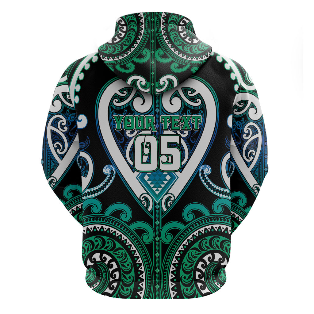 Custom Aotearoa Ngati Ranginui Zip Hoodie Maori Tribal Pattern LT05 - Polynesian Pride