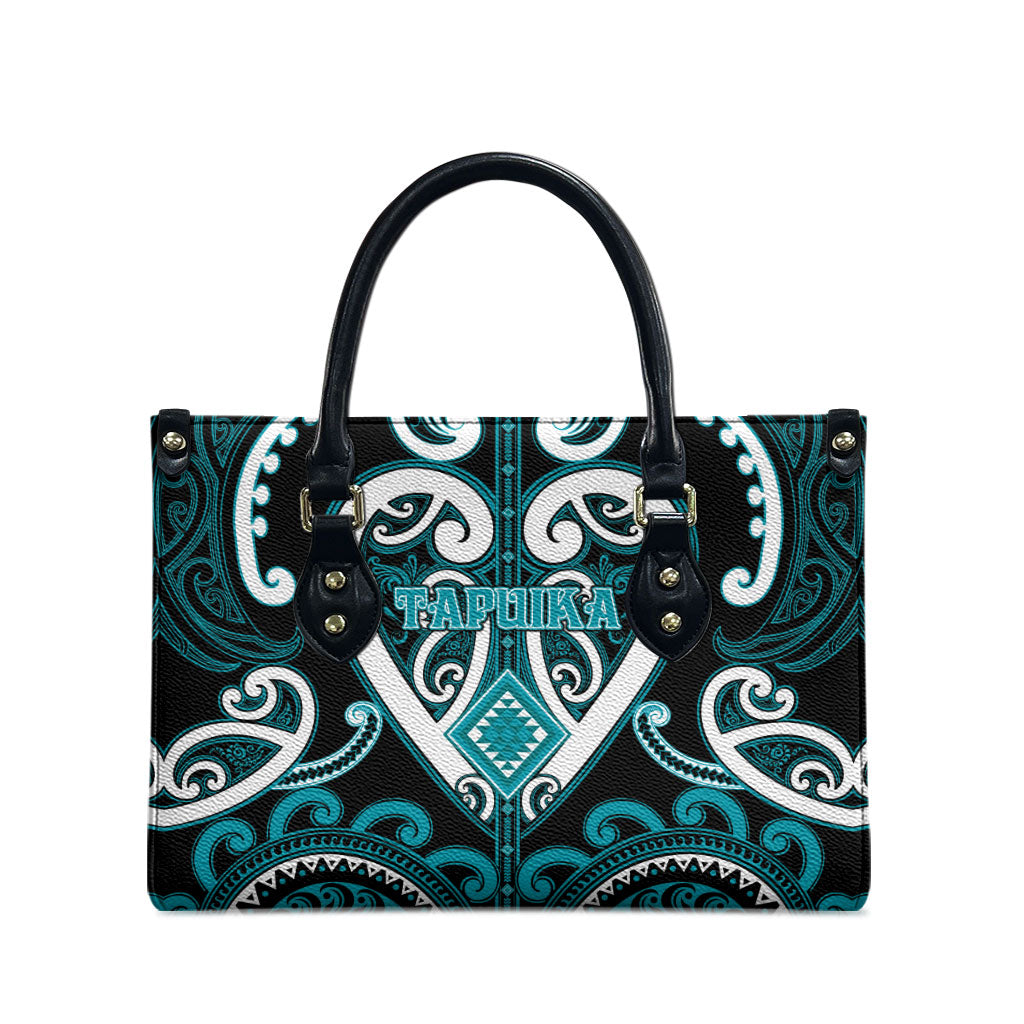 Aotearoa Tapuika Leather Bag Maori Tribal Pattern LT05 - Polynesian Pride