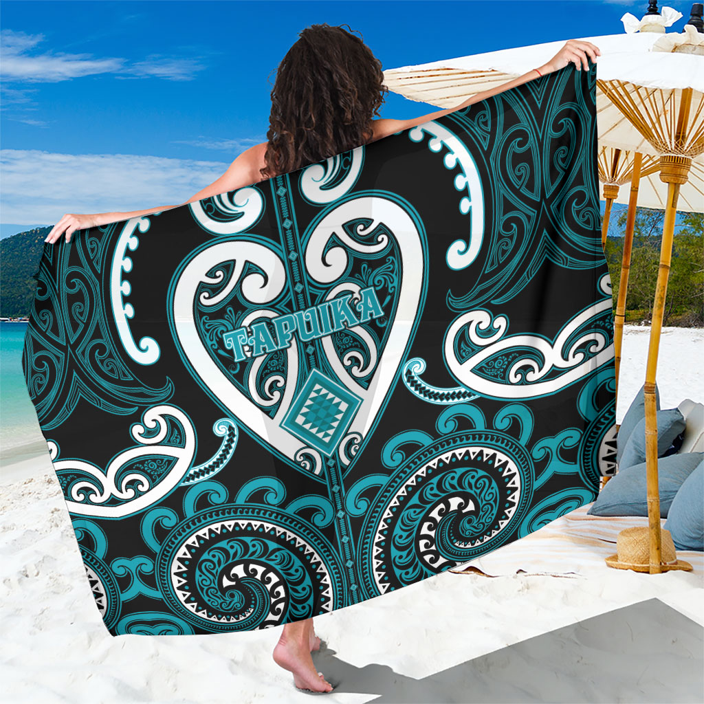 Aotearoa Tapuika Sarong Maori Tribal Pattern LT05 One Size 44 x 66 inches Teal - Polynesian Pride
