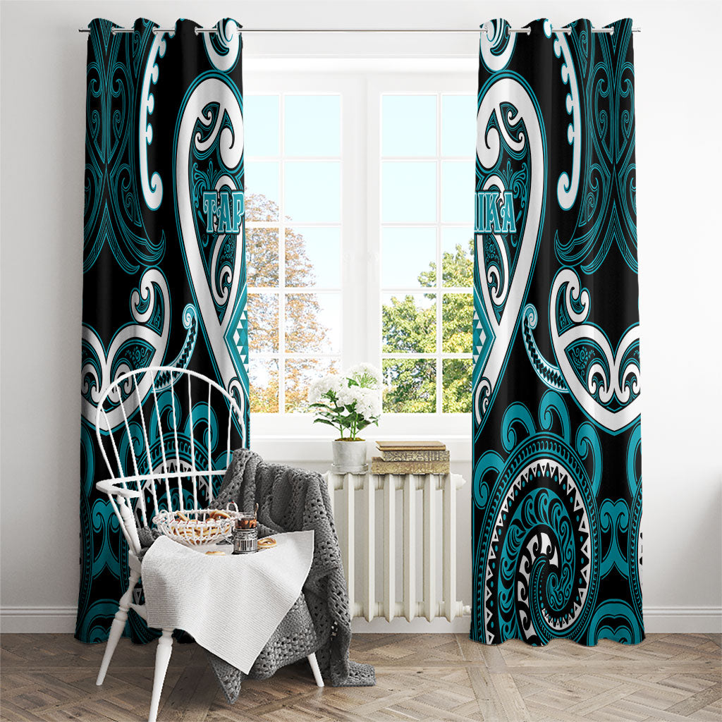 Aotearoa Tapuika Window Curtain Maori Tribal Pattern LT05 - Polynesian Pride