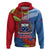 Personalized Samoa Hoodie Teuila Torch Ginger Mix Polynesian Tribal LT05 Blue - Polynesian Pride