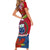 Personalized Samoa Short Sleeve Bodycon Dress Teuila Torch Ginger Mix Polynesian Tribal LT05 - Polynesian Pride