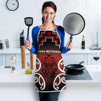 Aotearoa Mana Motuhake Apron Poutama With Maori Pattern - Polynesian Pride