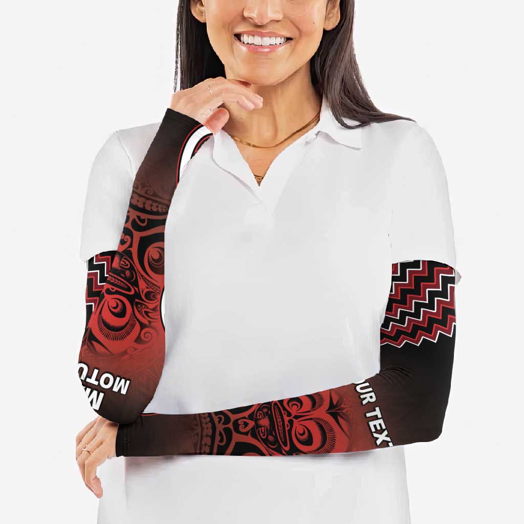 Aotearoa Mana Motuhake Arm Sleeves Poutama With Maori Pattern - Polynesian Pride
