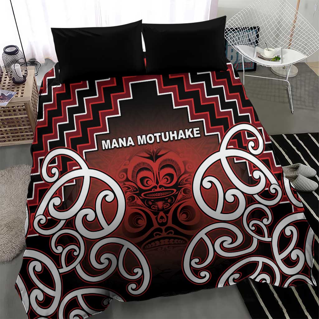 Aotearoa Mana Motuhake Bedding Set Poutama With Maori Pattern - Polynesian Pride