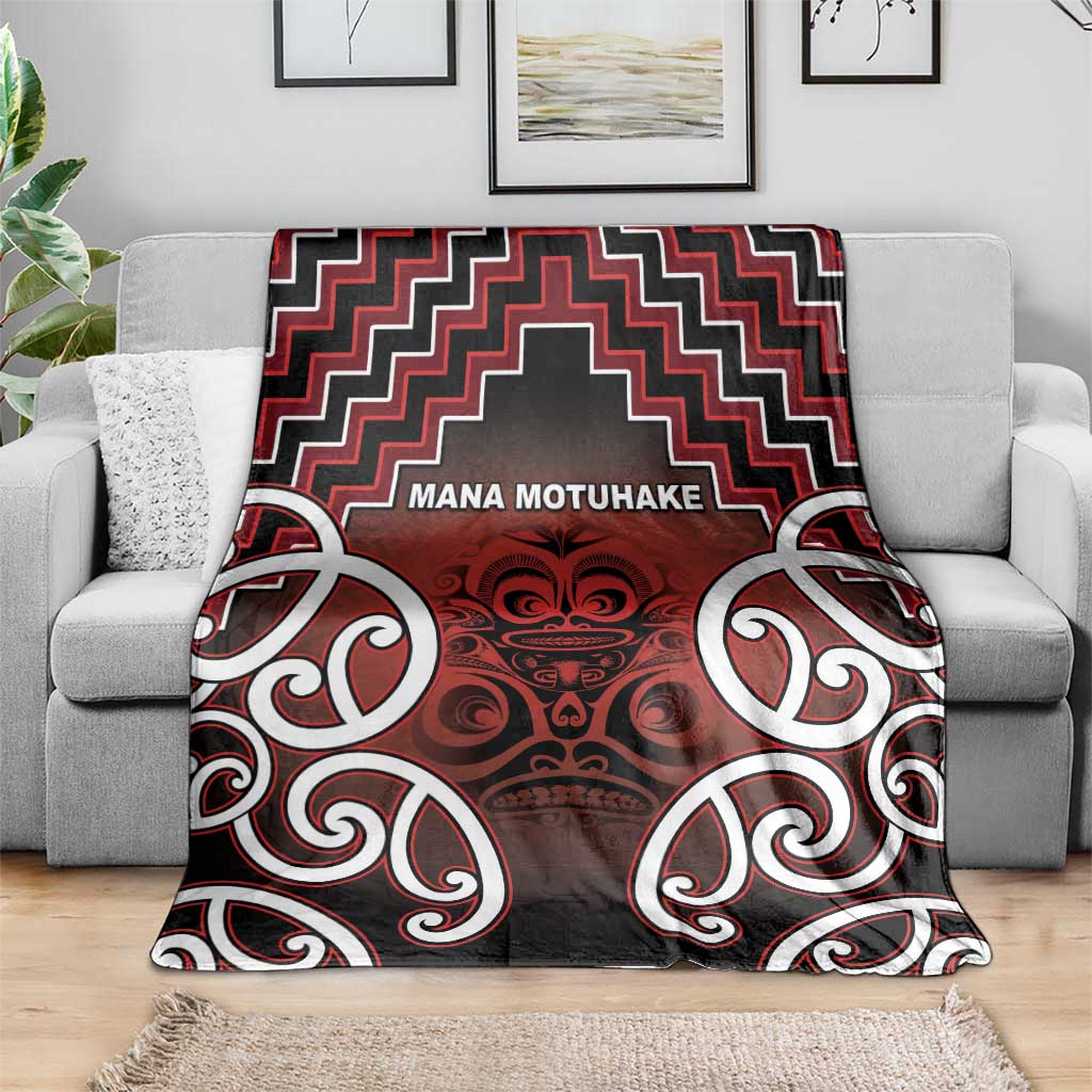 Aotearoa Mana Motuhake Blanket Poutama With Maori Pattern - Polynesian Pride
