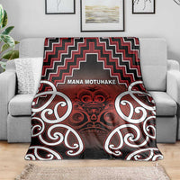 Aotearoa Mana Motuhake Blanket Poutama With Maori Pattern - Polynesian Pride
