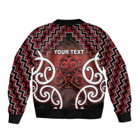Personalised Aotearoa Mana Motuhake Bomber Jacket Poutama With Maori Pattern - Polynesian Pride
