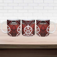 Personalised Aotearoa Mana Motuhake Ceramic Mug Poutama With Maori Pattern - Polynesian Pride