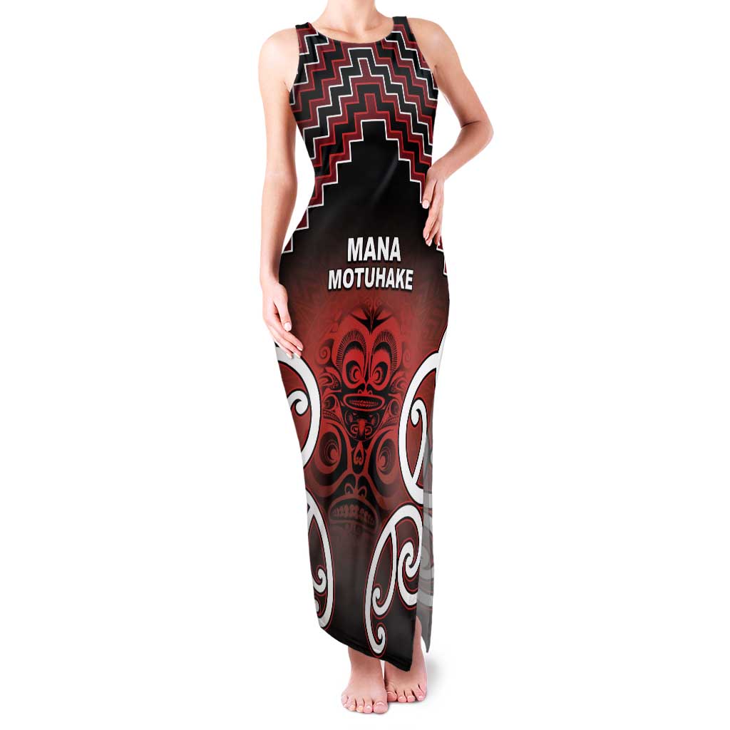 Personalised Aotearoa Mana Motuhake Family Matching Tank Maxi Dress and Hawaiian Shirt Poutama With Maori Pattern - Polynesian Pride