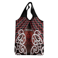 Aotearoa Mana Motuhake Grocery Bag Poutama With Maori Pattern - Polynesian Pride