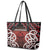 Aotearoa Mana Motuhake Leather Tote Bag Poutama With Maori Pattern - Polynesian Pride