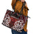 Aotearoa Mana Motuhake Leather Tote Bag Poutama With Maori Pattern - Polynesian Pride