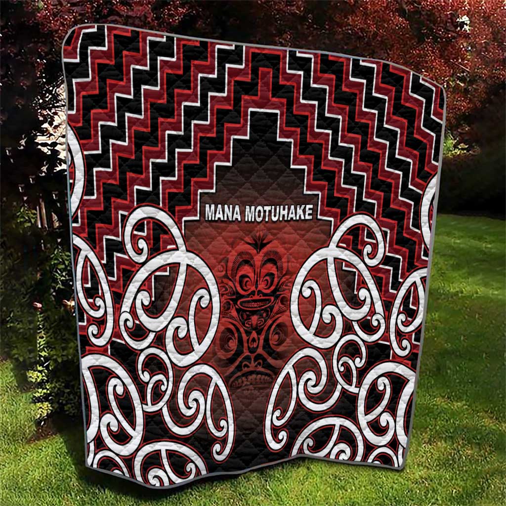 Aotearoa Mana Motuhake Quilt Poutama With Maori Pattern - Polynesian Pride