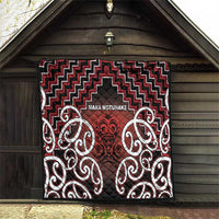 Aotearoa Mana Motuhake Quilt Poutama With Maori Pattern - Polynesian Pride