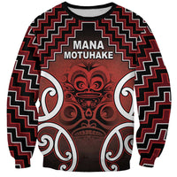 Personalised Aotearoa Mana Motuhake Sweatshirt Poutama With Maori Pattern - Polynesian Pride