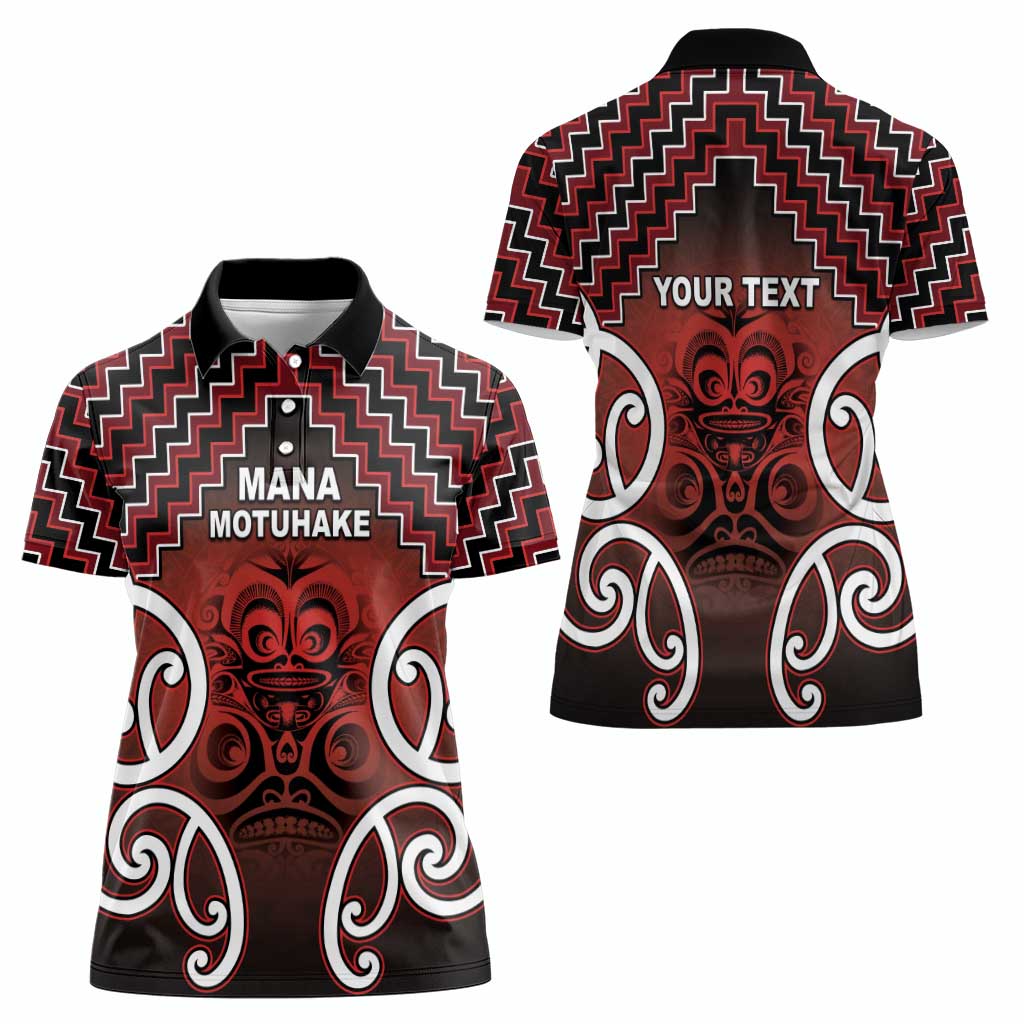 Personalised Aotearoa Mana Motuhake Women Polo Shirt Poutama With Maori Pattern - Polynesian Pride