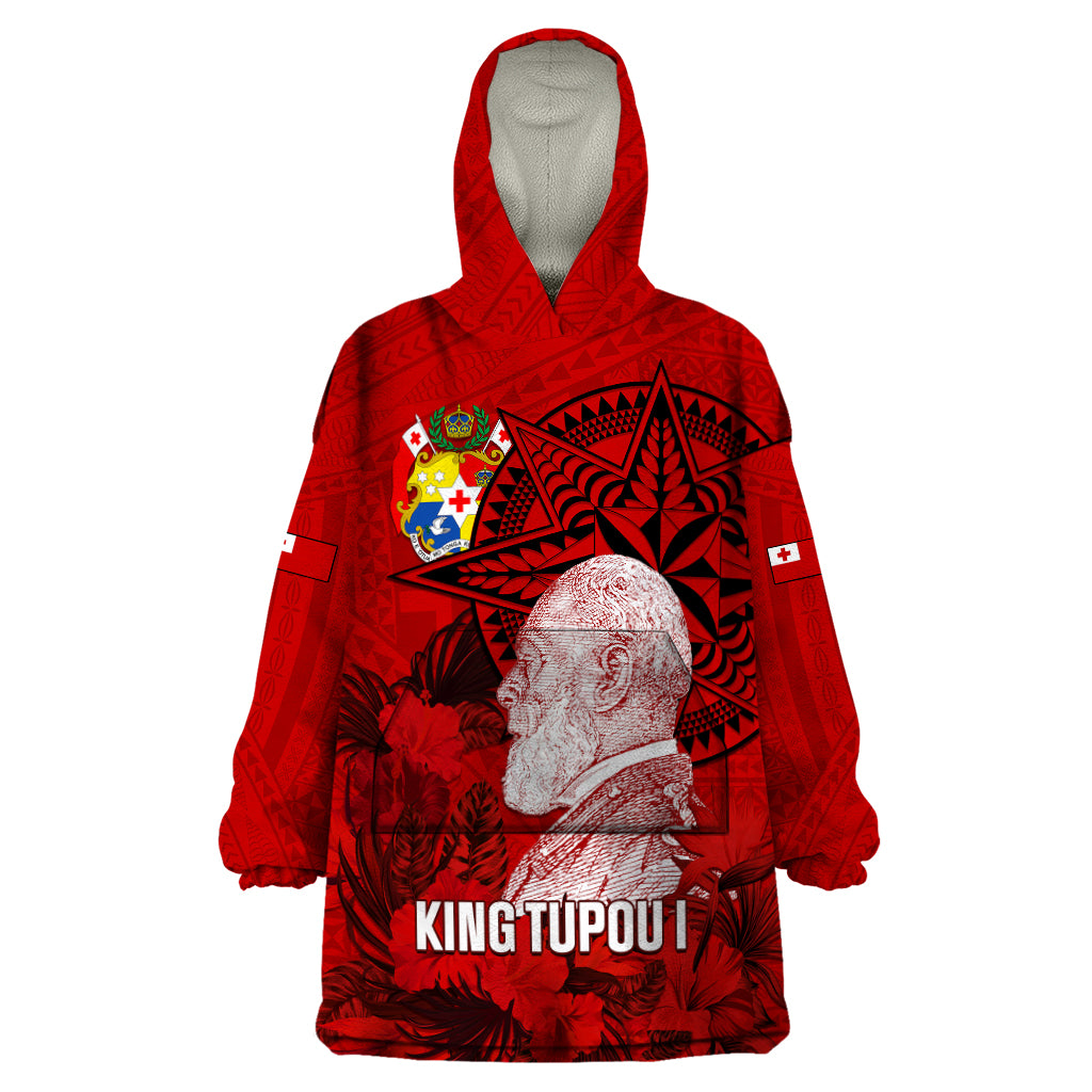 tonga-king-tupou-i-day-wearable-blanket-hoodie-tropical-flowers-with-ngatu-pattern