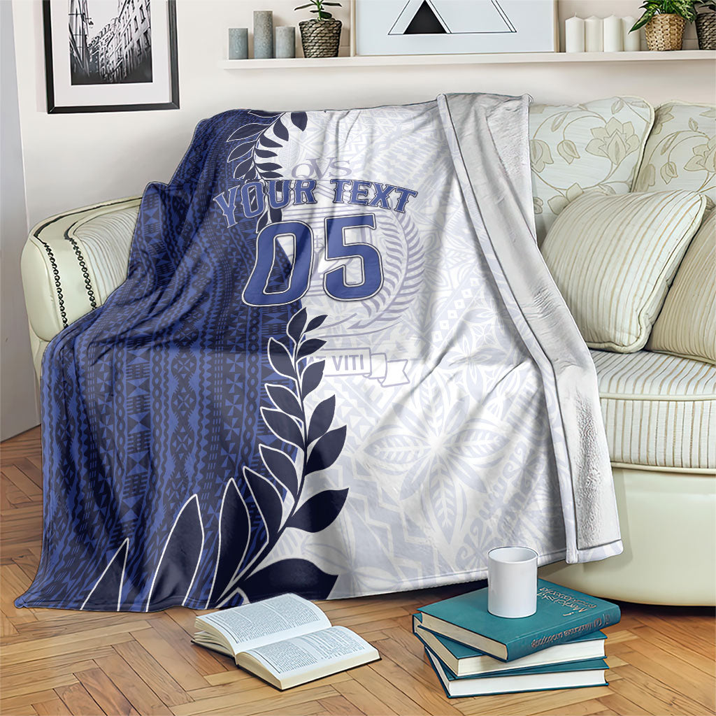 Custom Fiji Queen Victoria School Blanket 120 Years Anniversary LT05 White - Polynesian Pride