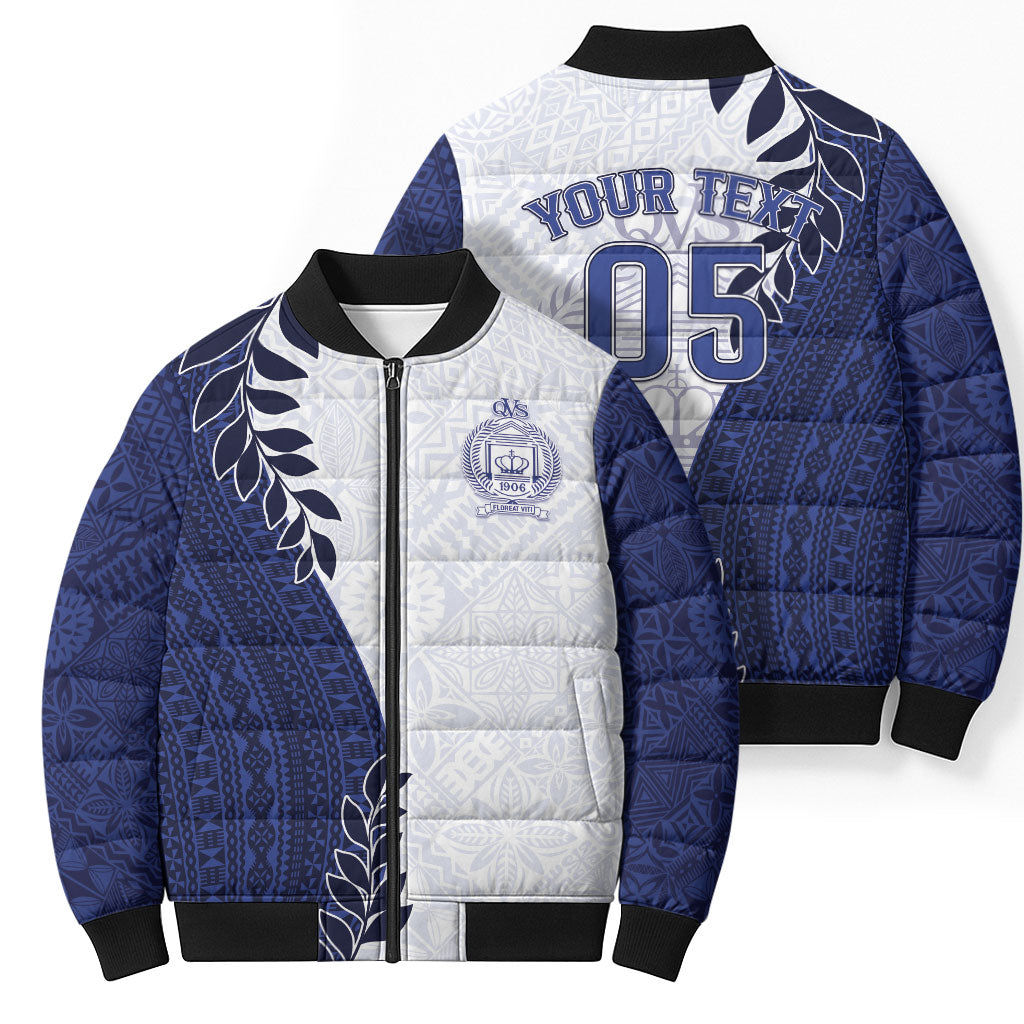 Custom Fiji Queen Victoria School Bomber Puffer Jacket 120 Years Anniversary LT05 - Polynesian Pride