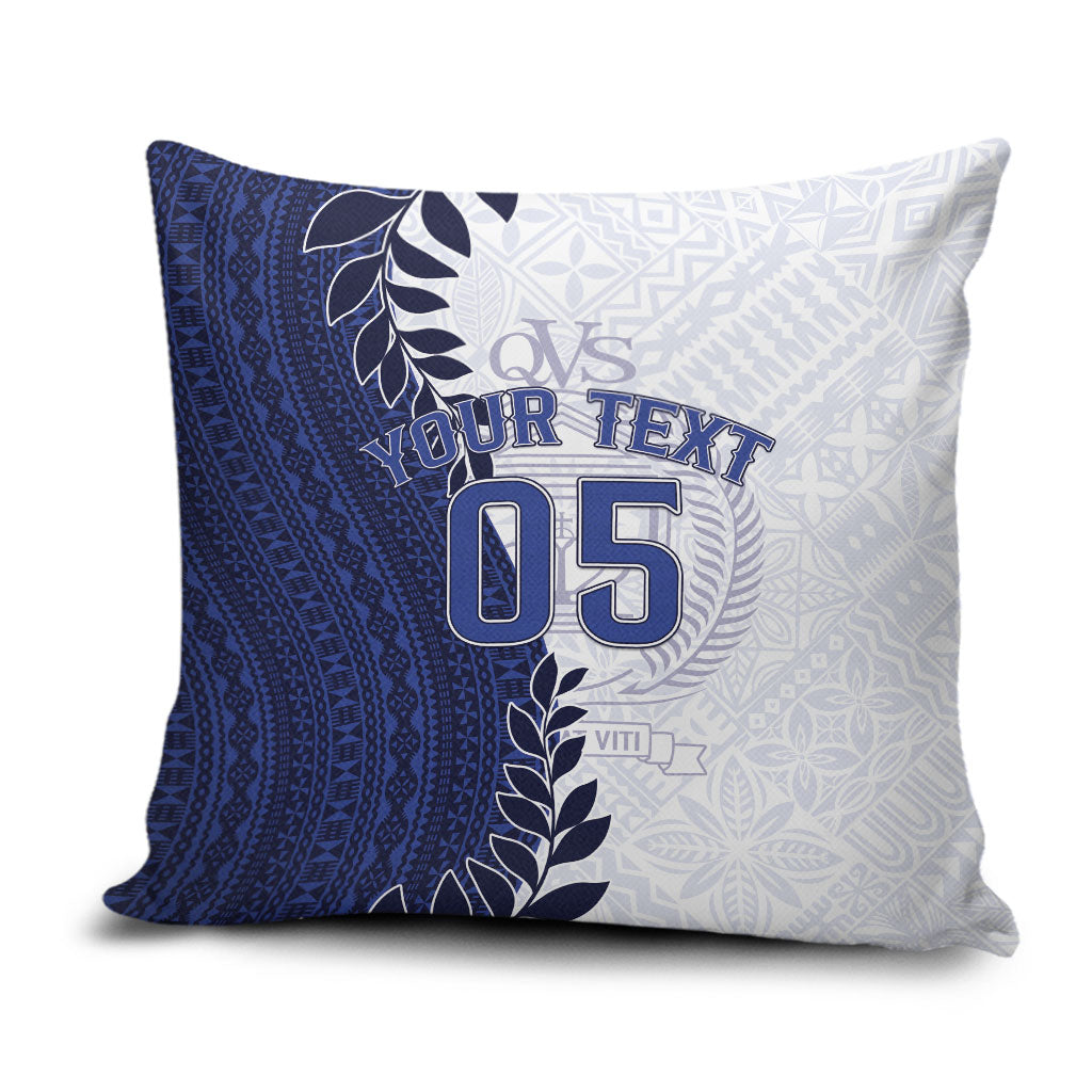 Custom Fiji Queen Victoria School Pillow Cover 120 Years Anniversary LT05 White - Polynesian Pride