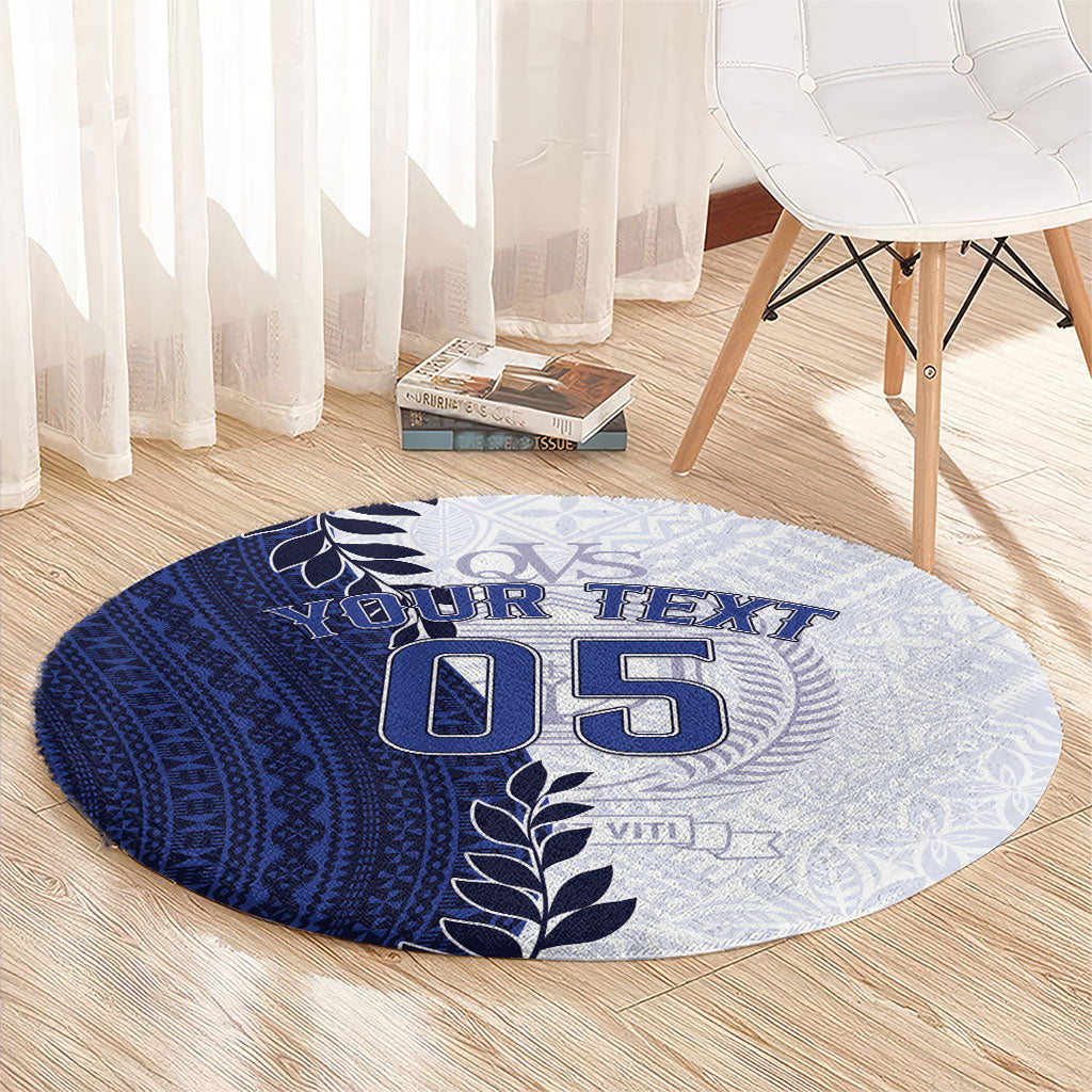 Custom Fiji Queen Victoria School Round Carpet 120 Years Anniversary
