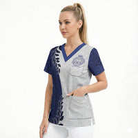 Custom Fiji Queen Victoria School Scrub Top 120 Years Anniversary LT05 - Polynesian Pride