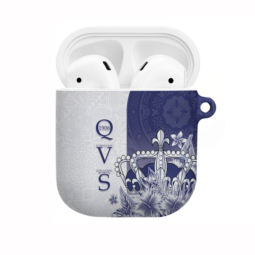 Fiji Queen Victoria School 1906 AirPods Case Floreat Viti LT05 Navy - Polynesian Pride