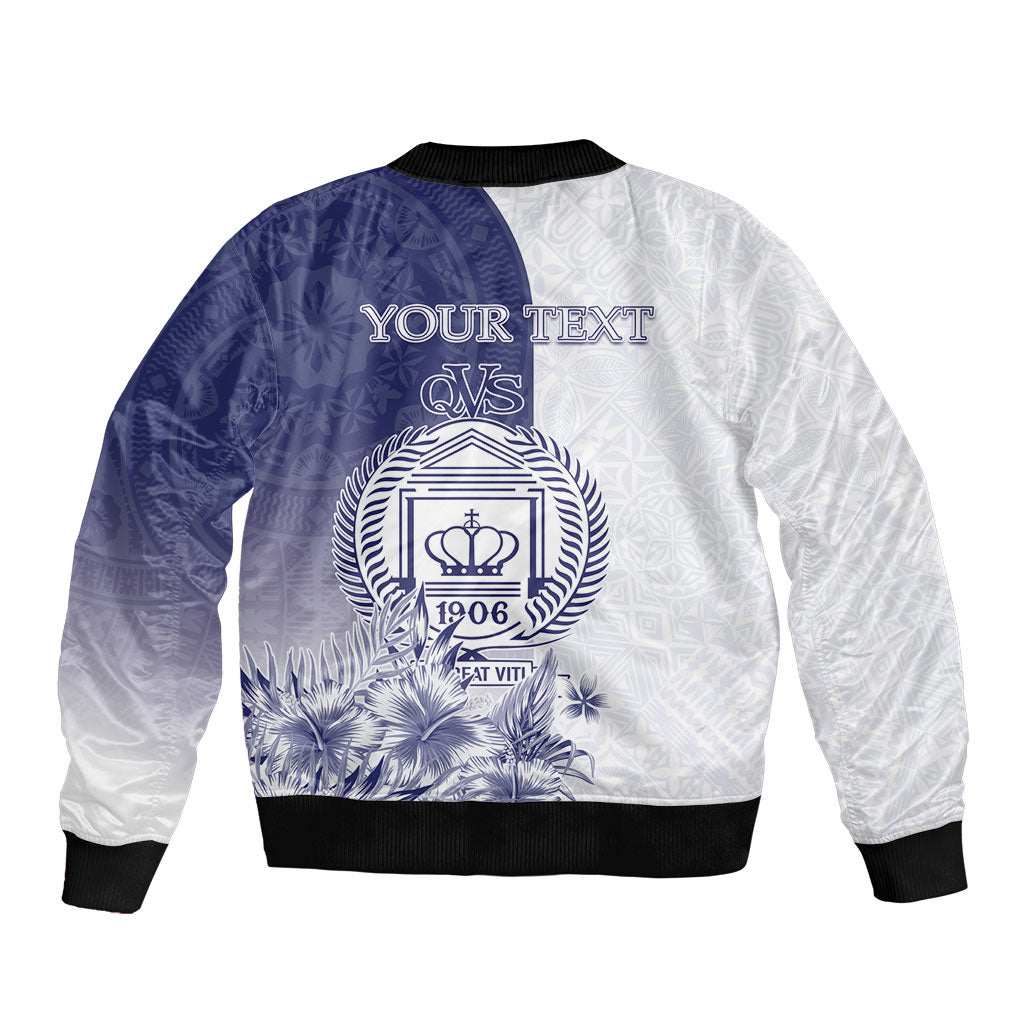 Personalised Fiji Queen Victoria School 1906 Bomber Jacket Floreat Viti LT05 - Polynesian Pride